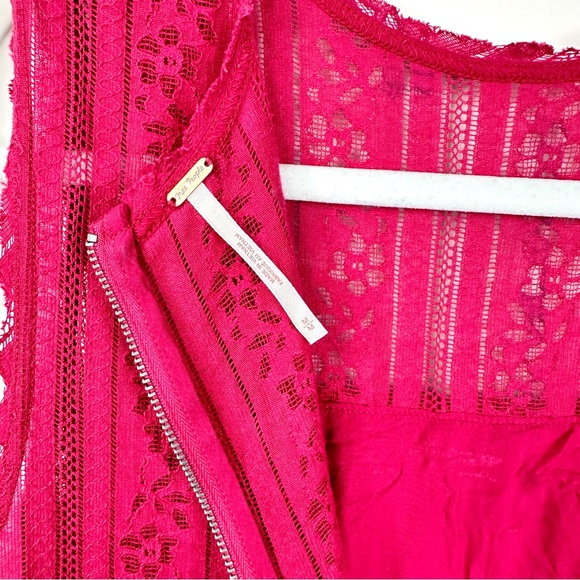 Free People Tu Es La Ruby Red Swing Mini Dress Medium - Picture 13 of 16